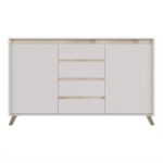 Buffet Belka cream with oak 155x45x93.7cm - Image 2