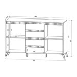 Buffet Belka cream with oak 155x45x93.7cm - Image 3