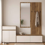 Entrance unit Ansia walnut oak 210x44.7x175cm - Image 2