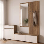 Entrance unit Ansia walnut oak 210x44.7x175cm