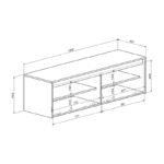 Entrance unit Ansia walnut oak 210x44.7x175cm - Image 4