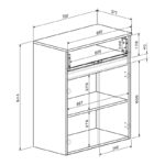 Entrance unit Ansia walnut oak 210x44.7x175cm - Image 5
