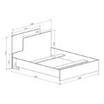 Double bed Lucabel cream 160x200cm - Слика 3