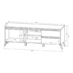 Living room set Belka cream with oak color 210x45x152.6cm - Image 4