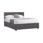 Bed with mattress and storage space Molito-Dreamer fabric anthracite 120x200cm - Image 2