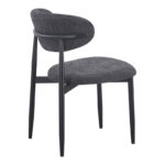 Dining Room with Folegio Anthracite Chairs and Domonic Black Table D100x75cm Set of 5pcs - Слика 6