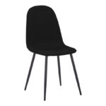 Dining Room with Bella Black Chairs and Orbital Black Table D120x76cm Set of 5pcs - Слика 3
