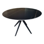 Dining Room with Bella Black Chairs and Orbital Black Table D120x76cm Set of 5pcs - Слика 5
