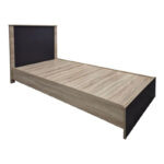 Bed with mattress Athos-Perfecto sonoma-anthracite 90x190cm - Слика 2
