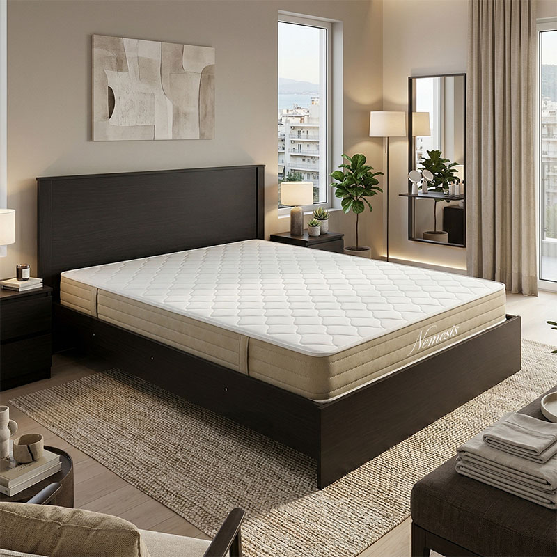 200-001667 Bed with mattress Athos-Nemesis wenge 160x200cm - Слика 1