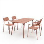 Moraja Deraby set of 5 pieces terracotta metal 140x80x72cm - Image 2