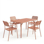 Moraja Federal set of 5 pieces terracotta metal 140x80x72cm - Слика 2