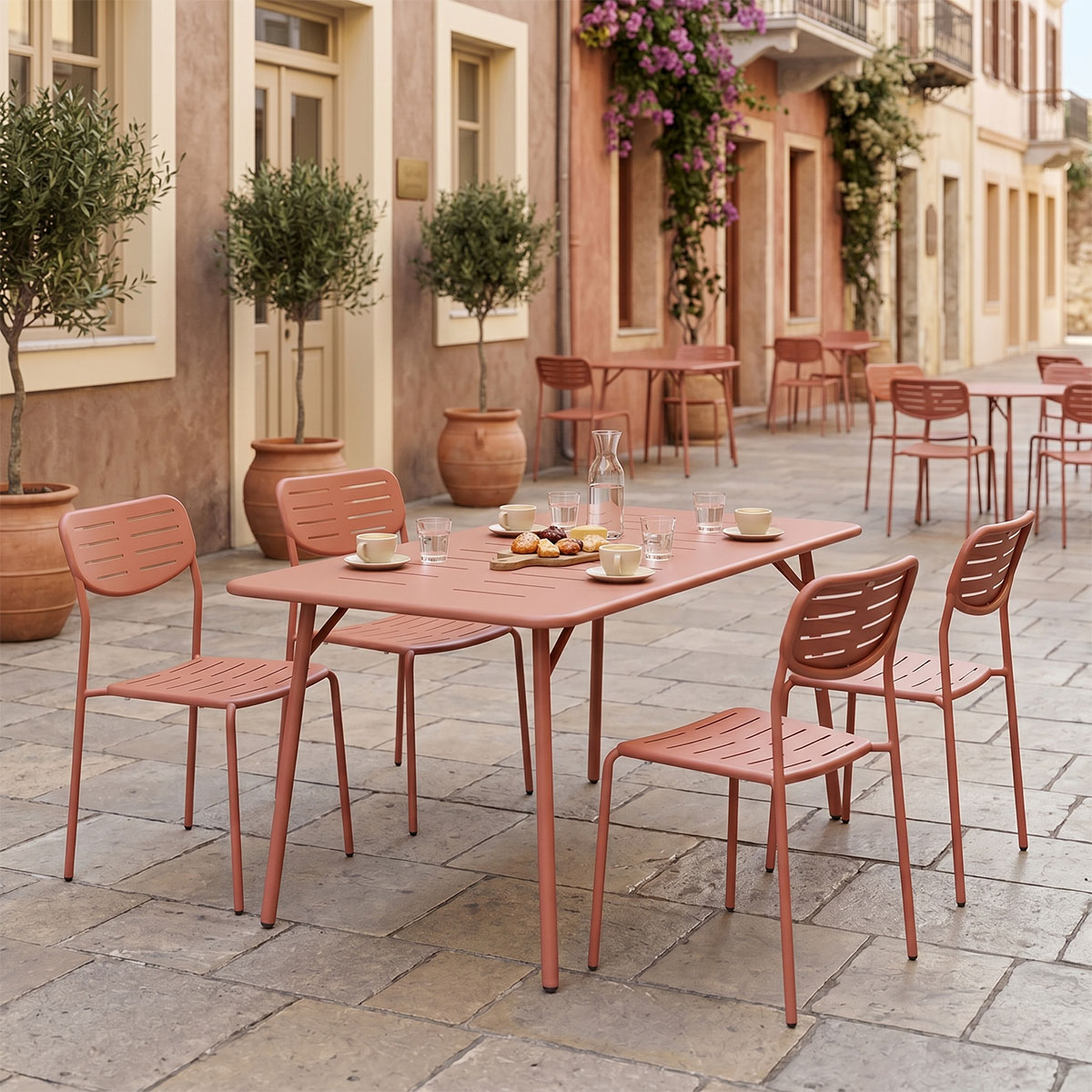 200-001688 Moraja Deraby Ι set of 5 pieces terracotta metal 140x80x72cm - Слика 1