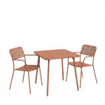 Moraja Federal set of 3 pieces terracotta metal 70x70x73cm - Image 2
