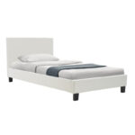 Bed with mattress Nevil-Nemesis PU white 100x200cm - Image 2