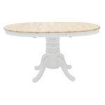 Dining set Dallan Lars 5pcs white rubberwood Φ100(+38)x100x75cm - Слика 6
