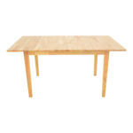 Dining set Dallan Country 7pcs in natural shade rubberwood 120-150x80x74cm - Image 5