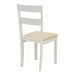 Dining set Dallan Mabor 5pcs white rubberwood 120-150x80x73.8cm - Слика 5