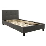 Bed with mattress Mago-Perfecto fabric anthracite 100x200cm - Слика 4