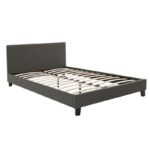 Bed with mattress Nevil-Utopia anthracite fabric 150x200cm - Image 2