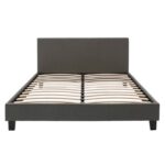 Bed with mattress Nevil-Nemesis anthracite fabric 150x200cm - Image 3