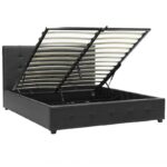 Bed with mattress and storage space Roi-Resty Pakoworld PU black 160x200cm - Слика 2