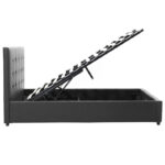 Bed with mattress and storage space Roi-Nemesis pu black 160x200cm - Слика 5
