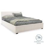 Bed with mattress and storage space Norse-Resty PU white 160x200cm - Слика 2