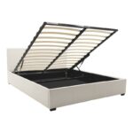 Bed with mattress and storage space Norse-Resty PU white 160x200cm - Слика 5