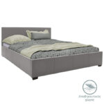 Bed with mattress and storage space Norse-Nemesis gray PU 160x200cm - Слика 2