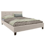 Bed with mattress Mago-Resty fabric ecru 160x200cm - Слика 2