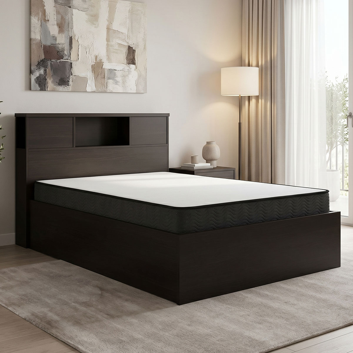 200-001799 Bed with mattress Olympus-Perfecto wenge 120x200cm - Слика 1