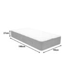 Bed with mattress Athos Sleepy sonoma–anthracite 90x190cm - Слика 6