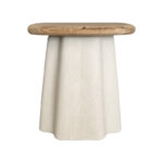 Coffee tables Loberta set 2 pcs fir wood in natural shade with white - Слика 5
