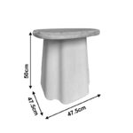 Coffee tables Loberta set 2 pcs fir wood in natural shade with white - Слика 6