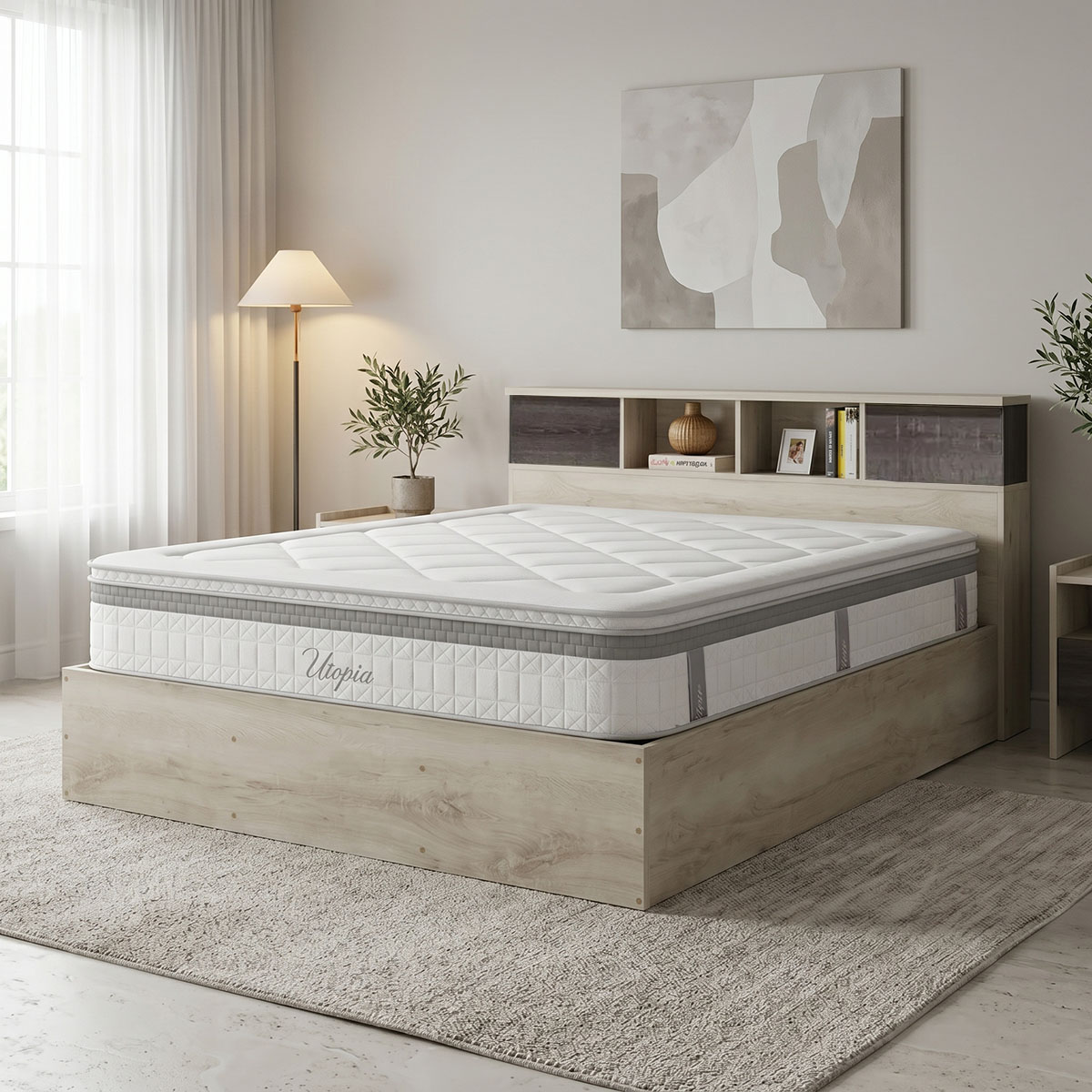200-001876 Bed with mattress Olympus Utopia castillo toro 160x200cm - Слика 1