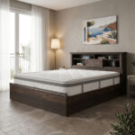 Bed with mattress Mozart Utopia walnut 160x200cm