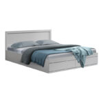 Olympus Utopia bed with mattress Pakoworld with drawer white 160x200cm - Image 2