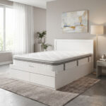 Olympus Utopia bed with mattress Pakoworld with drawer white 160x200cm