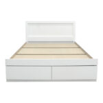 Olympus Utopia bed with mattress Pakoworld with drawer white 160x200cm - Image 5
