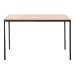 Dining set with Aurora black Chairs and Faragio Table black with natural shade 120x75x75cm Set 5pcs - Image 4