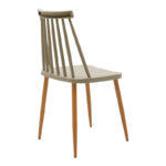 Dining set with Aurora mocha Chairs and Faragio Table black in natural shade 120x75x75cm Set 5pcs - Image 6