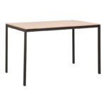 Dining Table with Chairs Parker beige and Table Faragio black with natural shade 120x75x75cm Set 5pcs - Слика 3