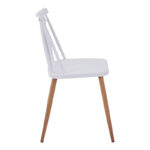 Dining Table with Chairs Aurora white and Table Faragio white with natural shade 120x75x75cm Set 5pcs - Image 6
