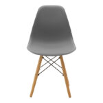 Dining Set with Julita Chairs grey and Julita Table Black Ø80x73cm Set of 5Pieces - Слика 6