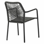 Armchair Kherson aluminum rope anthracite-gray cushion - Слика 4