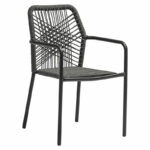 Armchair Kherson aluminum rope anthracite-gray cushion - Слика 5