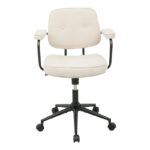 Office chair Leberta beige fabric 64x63.5x86-96cm - Image 5