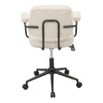 Office chair Leberta beige fabric 64x63.5x86-96cm - Image 6