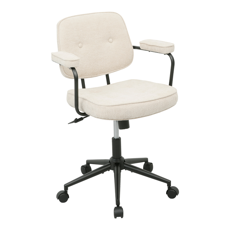 225-000092 Office chair Leberta beige fabric 64x63.5x86-96cm - Image 1